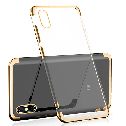 Silikon Schutzhülle Ultra Dünn Tasche Durchsichtig Transparent H01 für Xiaomi Mi 8 Pro Global Version Gold