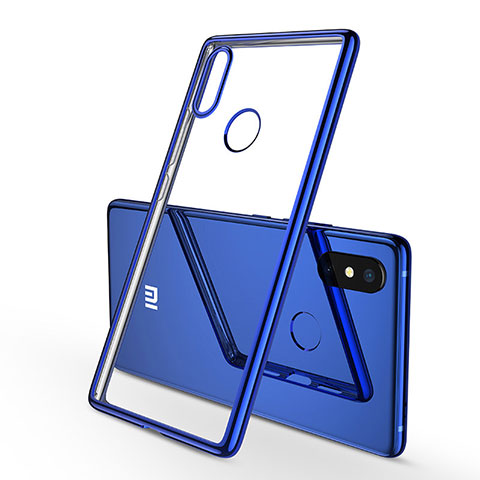 Silikon Schutzhülle Ultra Dünn Tasche Durchsichtig Transparent H01 für Xiaomi Mi 8 SE Blau