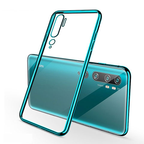 Silikon Schutzhülle Ultra Dünn Tasche Durchsichtig Transparent H01 für Xiaomi Mi Note 10 Grün
