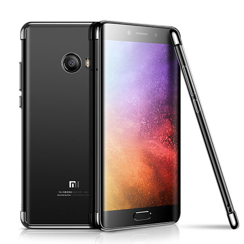Silikon Schutzhülle Ultra Dünn Tasche Durchsichtig Transparent H01 für Xiaomi Mi Note 2 Schwarz