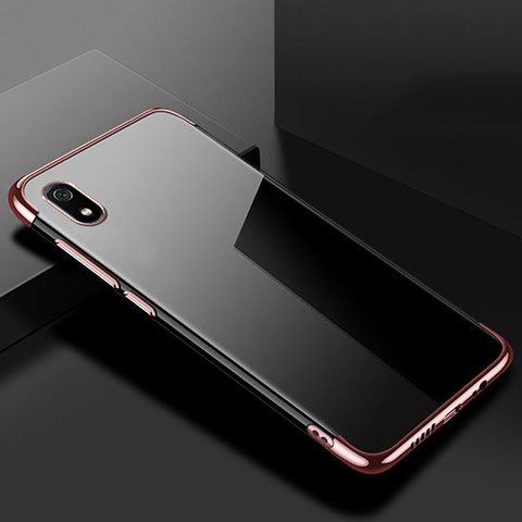 Silikon Schutzhülle Ultra Dünn Tasche Durchsichtig Transparent H01 für Xiaomi Redmi 7A Rosegold