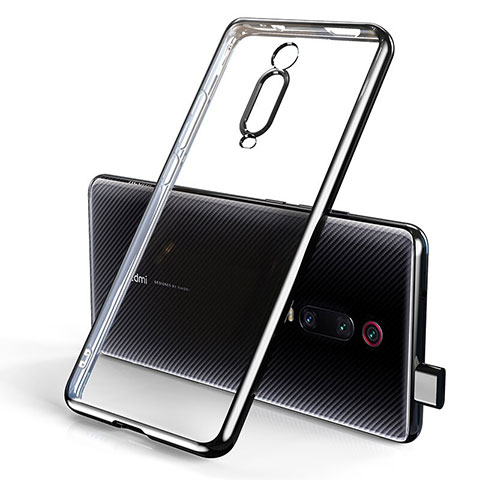 Silikon Schutzhülle Ultra Dünn Tasche Durchsichtig Transparent H01 für Xiaomi Redmi K20 Pro Schwarz