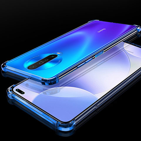 Silikon Schutzhülle Ultra Dünn Tasche Durchsichtig Transparent H01 für Xiaomi Redmi K30 4G Blau