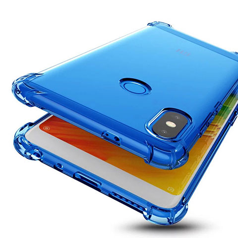 Silikon Schutzhülle Ultra Dünn Tasche Durchsichtig Transparent H01 für Xiaomi Redmi Note 5 Pro Blau