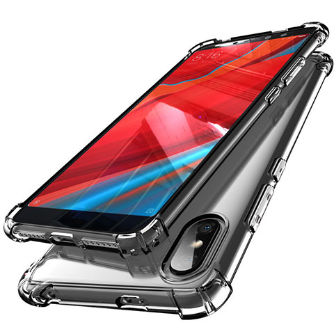 Silikon Schutzhülle Ultra Dünn Tasche Durchsichtig Transparent H01 für Xiaomi Redmi Y2 Grau