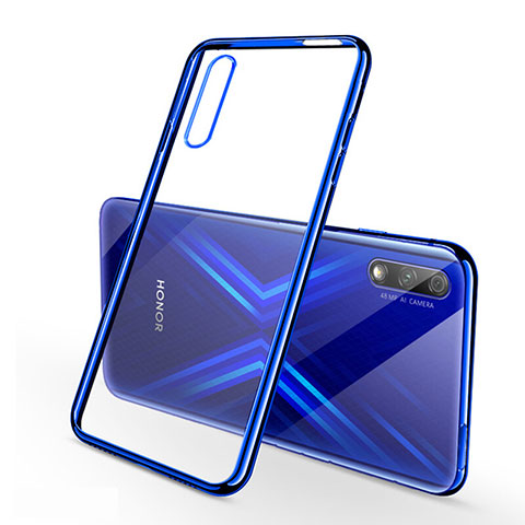 Silikon Schutzhülle Ultra Dünn Tasche Durchsichtig Transparent H02 für Huawei Honor 9X Blau