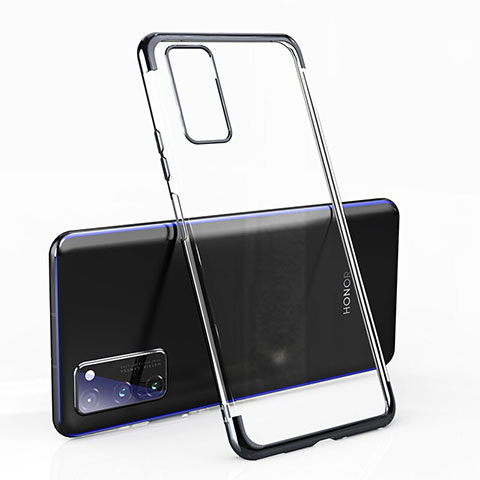 Silikon Schutzhülle Ultra Dünn Tasche Durchsichtig Transparent H02 für Huawei Honor V30 Pro 5G Schwarz