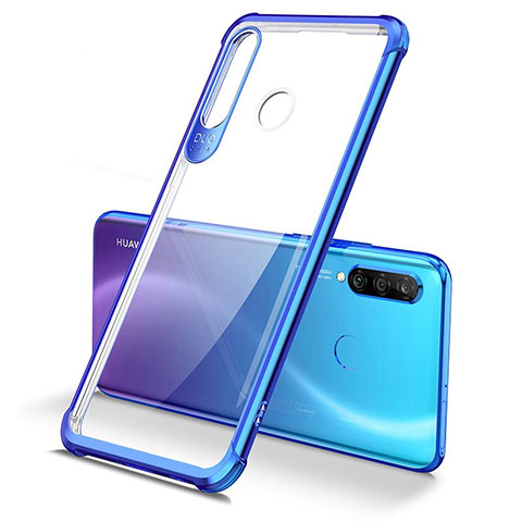Silikon Schutzhülle Ultra Dünn Tasche Durchsichtig Transparent H02 für Huawei Nova 4e Blau