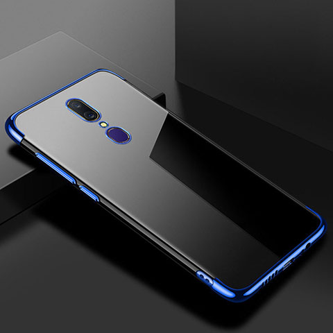 Silikon Schutzhülle Ultra Dünn Tasche Durchsichtig Transparent H02 für Oppo A9X Blau