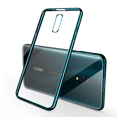 Silikon Schutzhülle Ultra Dünn Tasche Durchsichtig Transparent H02 für Oppo Realme X Grün