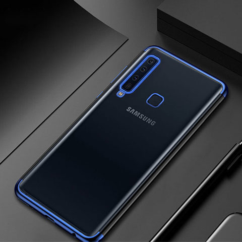 Silikon Schutzhülle Ultra Dünn Tasche Durchsichtig Transparent H02 für Samsung Galaxy A9s Blau