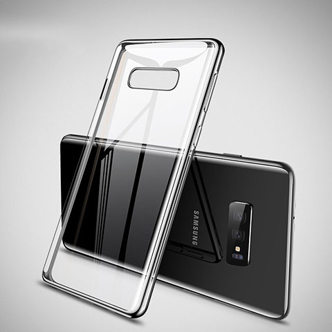 Silikon Schutzhülle Ultra Dünn Tasche Durchsichtig Transparent H02 für Samsung Galaxy S10e Silber