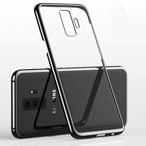Silikon Schutzhülle Ultra Dünn Tasche Durchsichtig Transparent H02 für Samsung Galaxy S9 Plus Schwarz