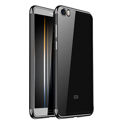 Silikon Schutzhülle Ultra Dünn Tasche Durchsichtig Transparent H02 für Xiaomi Mi 5 Schwarz