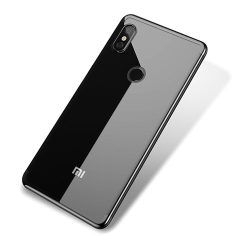 Silikon Schutzhülle Ultra Dünn Tasche Durchsichtig Transparent H02 für Xiaomi Mi 8 Schwarz