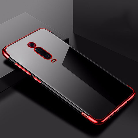 Silikon Schutzhülle Ultra Dünn Tasche Durchsichtig Transparent H02 für Xiaomi Mi 9T Rot