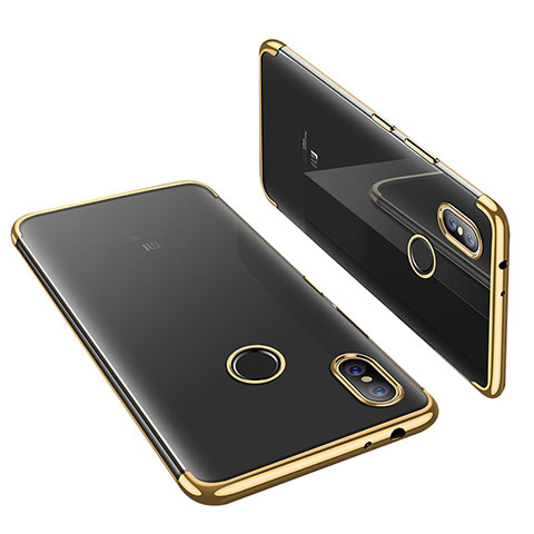 Silikon Schutzhülle Ultra Dünn Tasche Durchsichtig Transparent H02 für Xiaomi Mi A2 Gold