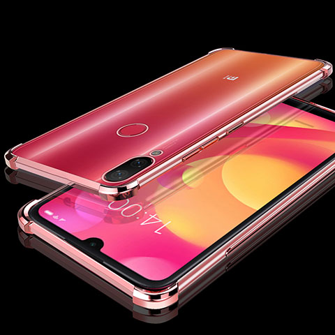 Silikon Schutzhülle Ultra Dünn Tasche Durchsichtig Transparent H02 für Xiaomi Mi Play 4G Rosegold