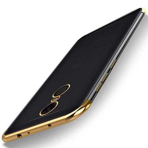 Silikon Schutzhülle Ultra Dünn Tasche Durchsichtig Transparent H02 für Xiaomi Redmi 5 Plus Gold
