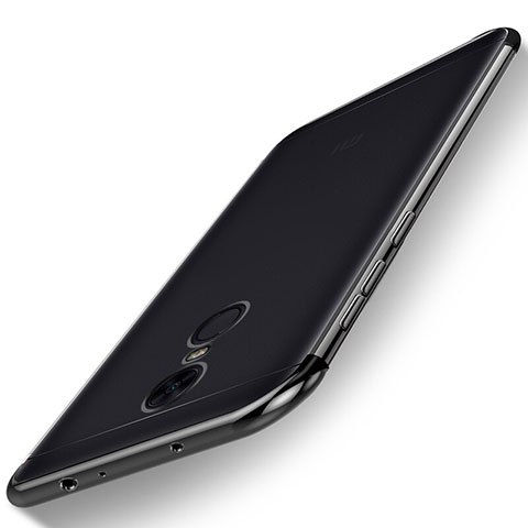 Silikon Schutzhülle Ultra Dünn Tasche Durchsichtig Transparent H02 für Xiaomi Redmi Note 5 Indian Version Schwarz