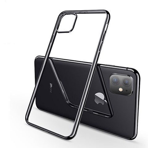 Silikon Schutzhülle Ultra Dünn Tasche Durchsichtig Transparent H03 für Apple iPhone 11 Schwarz