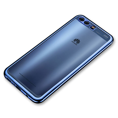 Silikon Schutzhülle Ultra Dünn Tasche Durchsichtig Transparent H03 für Huawei P10 Plus Blau