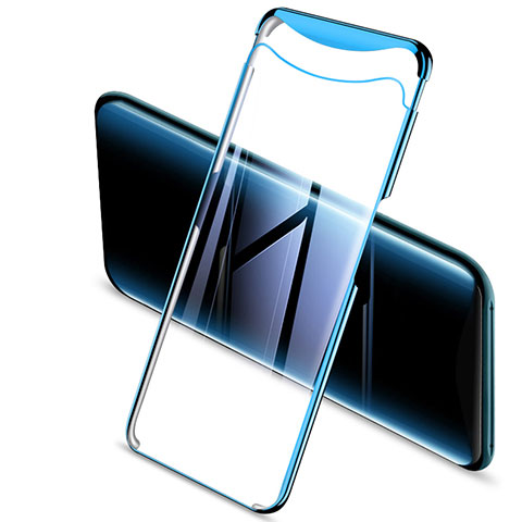 Silikon Schutzhülle Ultra Dünn Tasche Durchsichtig Transparent H03 für Oppo Find X Super Flash Edition Blau