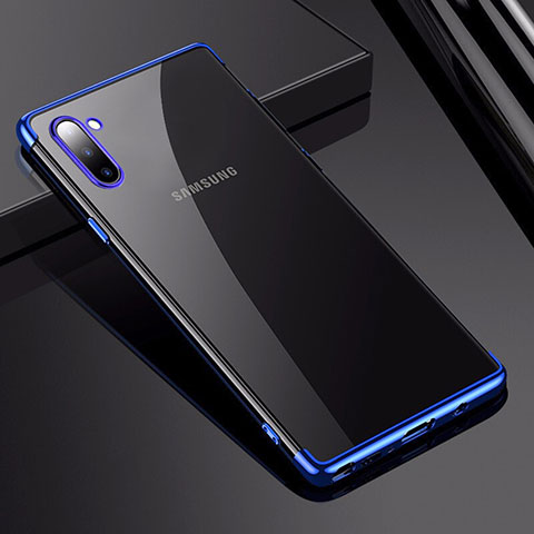 Silikon Schutzhülle Ultra Dünn Tasche Durchsichtig Transparent H03 für Samsung Galaxy Note 10 5G Blau
