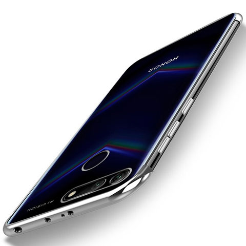 Silikon Schutzhülle Ultra Dünn Tasche Durchsichtig Transparent H04 für Huawei Honor View 20 Silber