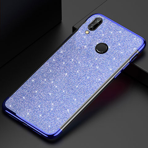 Silikon Schutzhülle Ultra Dünn Tasche Durchsichtig Transparent H04 für Huawei P20 Lite Blau