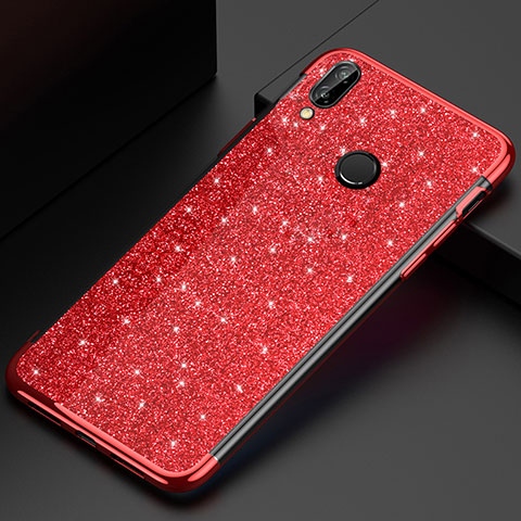Silikon Schutzhülle Ultra Dünn Tasche Durchsichtig Transparent H04 für Huawei P20 Lite Rot