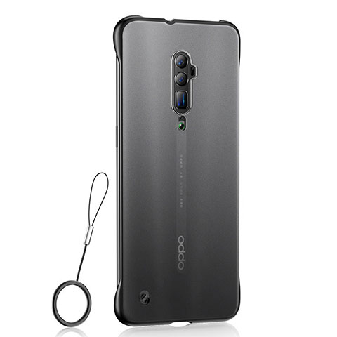 Silikon Schutzhülle Ultra Dünn Tasche Durchsichtig Transparent H04 für Oppo Reno 10X Zoom Schwarz