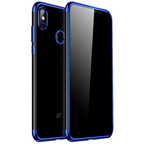 Silikon Schutzhülle Ultra Dünn Tasche Durchsichtig Transparent H04 für Xiaomi Redmi Note 5 Pro Blau
