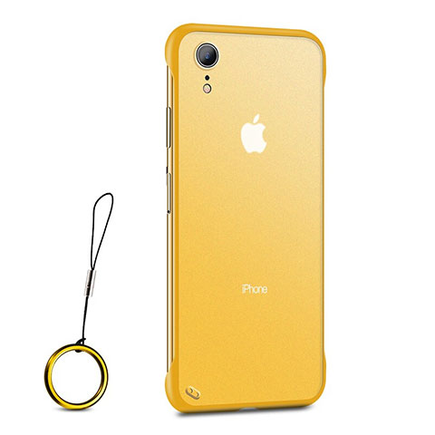 Silikon Schutzhülle Ultra Dünn Tasche Durchsichtig Transparent HT01 für Apple iPhone XR Gold