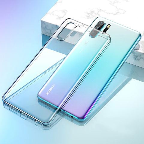 Silikon Schutzhülle Ultra Dünn Tasche Durchsichtig Transparent K02 für Huawei P30 Pro Klar
