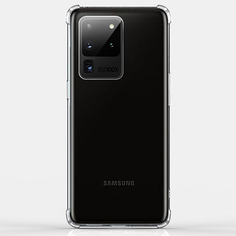 Silikon Schutzhülle Ultra Dünn Tasche Durchsichtig Transparent K02 für Samsung Galaxy S20 Ultra Klar