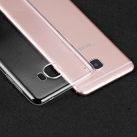 Silikon Schutzhülle Ultra Dünn Tasche Durchsichtig Transparent R01 für Samsung Galaxy C7 SM-C7000 Klar