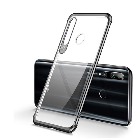 Silikon Schutzhülle Ultra Dünn Tasche Durchsichtig Transparent S01 für Huawei Honor 20 Lite Schwarz
