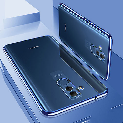 Silikon Schutzhülle Ultra Dünn Tasche Durchsichtig Transparent S01 für Huawei Mate 20 Lite Blau