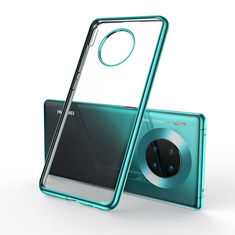 Silikon Schutzhülle Ultra Dünn Tasche Durchsichtig Transparent S01 für Huawei Mate 30 5G Grün