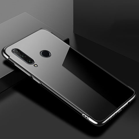Silikon Schutzhülle Ultra Dünn Tasche Durchsichtig Transparent S02 für Huawei Honor 20 Lite Schwarz