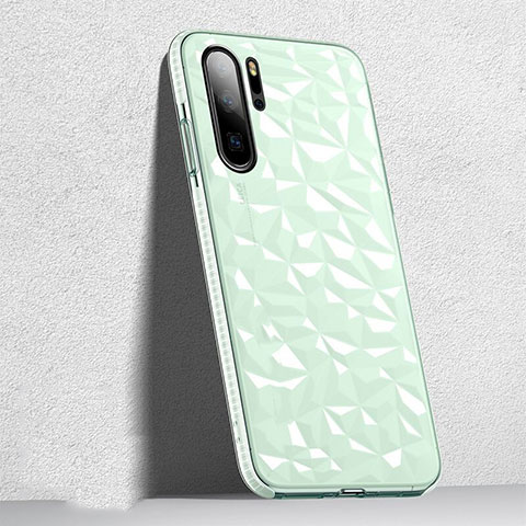 Silikon Schutzhülle Ultra Dünn Tasche Durchsichtig Transparent S05 für Huawei P30 Pro Grün