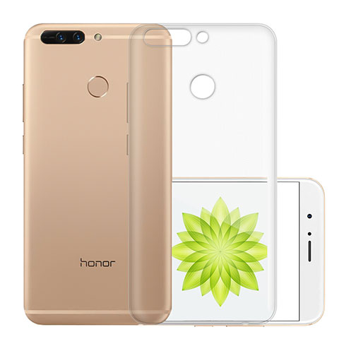 Silikon Schutzhülle Ultra Dünn Tasche Durchsichtig Transparent T01 für Huawei Honor 8 Pro Klar