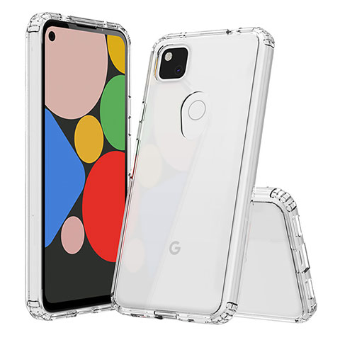 Silikon Schutzhülle Ultra Dünn Tasche Durchsichtig Transparent T02 für Google Pixel 4a Klar