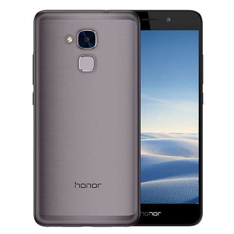 Silikon Schutzhülle Ultra Dünn Tasche Durchsichtig Transparent T02 für Huawei Honor 7 Lite Grau
