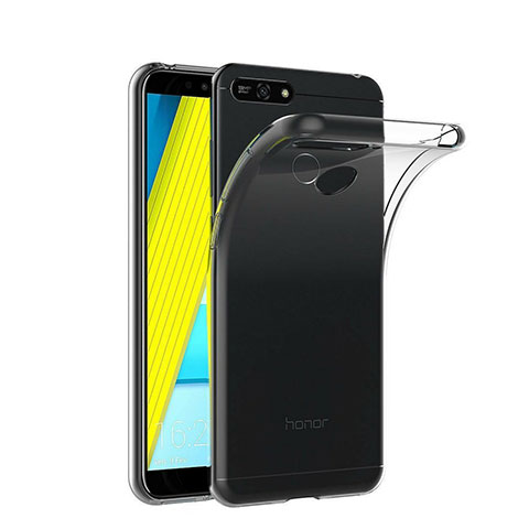 Silikon Schutzhülle Ultra Dünn Tasche Durchsichtig Transparent T02 für Huawei Y6 (2018) Klar