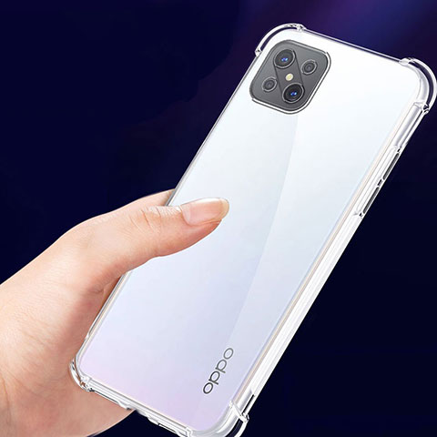 Silikon Schutzhülle Ultra Dünn Tasche Durchsichtig Transparent T02 für Oppo Reno4 Z 5G Klar
