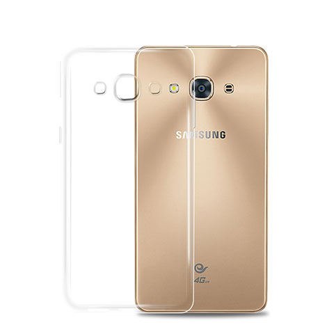 Silikon Schutzhülle Ultra Dünn Tasche Durchsichtig Transparent T02 für Samsung Galaxy J3 Pro (2016) J3110 Klar