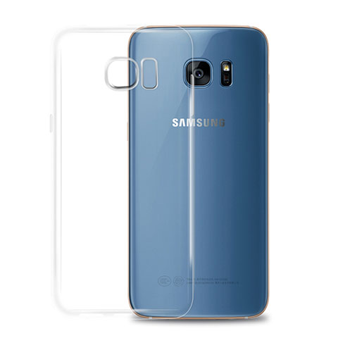 Silikon Schutzhülle Ultra Dünn Tasche Durchsichtig Transparent T02 für Samsung Galaxy S7 G930F G930FD Klar