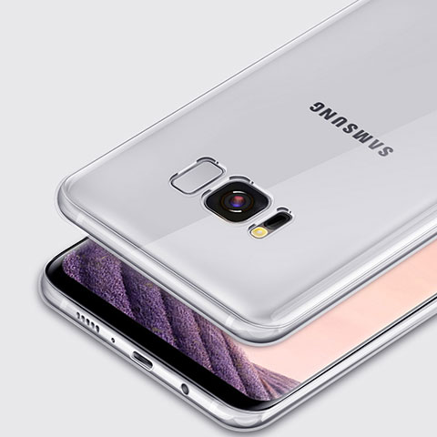 Silikon Schutzhülle Ultra Dünn Tasche Durchsichtig Transparent T02 für Samsung Galaxy S8 Klar